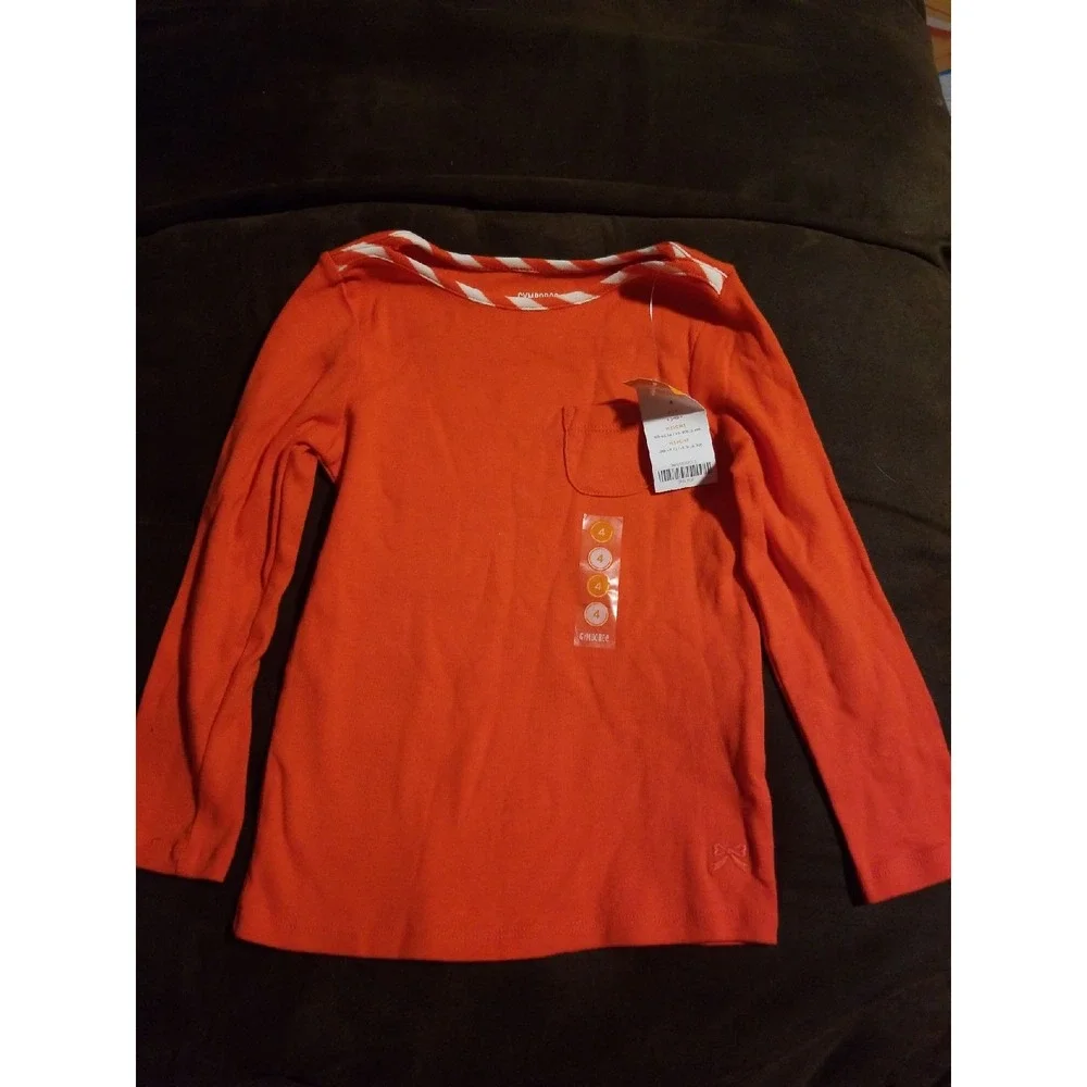 Gymboree orange prep perfect‎ top 4 nwt